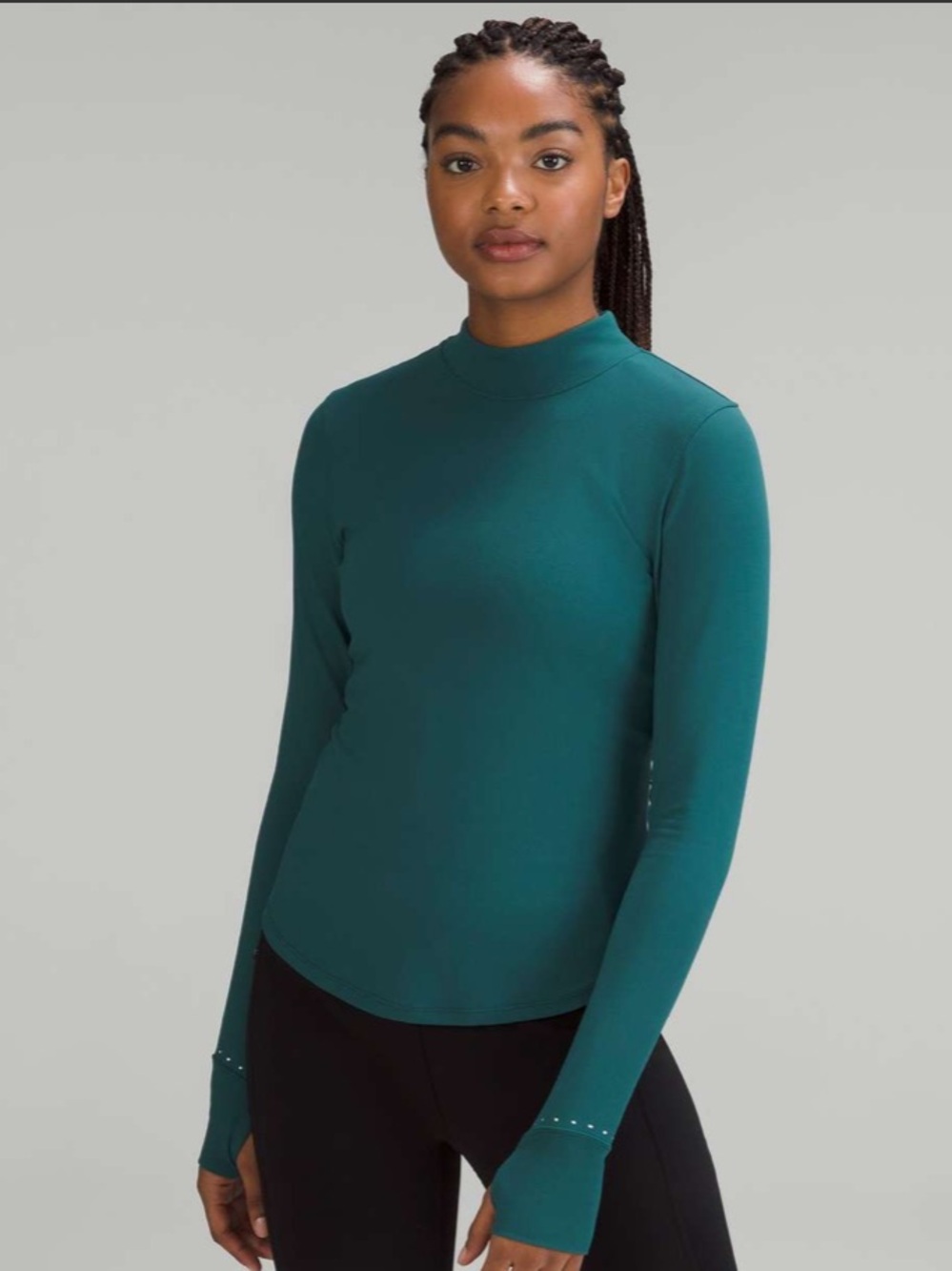 Lululemon Rulu Running Long Sleeve Mock Neck Shirt